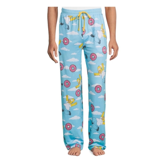 The Simpsons Homer Donut Clouds - Mens Graphic Sleep Pants - Size L - Picture 3 of 8